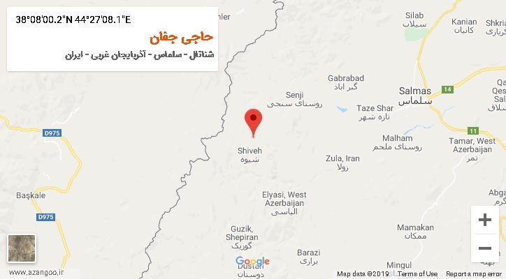 روستای حاجی جفان بر روی نقشه