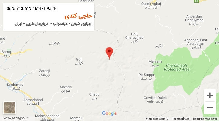 روستای حاجی کندی بر روی نقشه