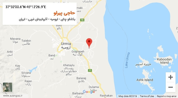 روستای حاجی پیرلو بر روی نقشه