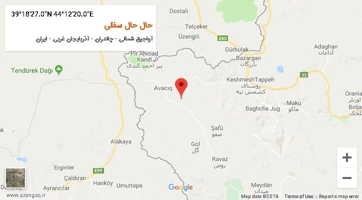 روستای حال حال سفلی بر روی نقشه