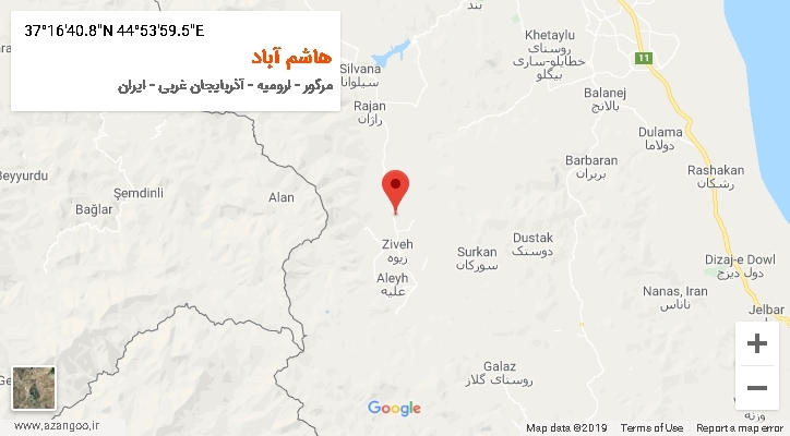 روستای هاشم آباد بر روی نقشه