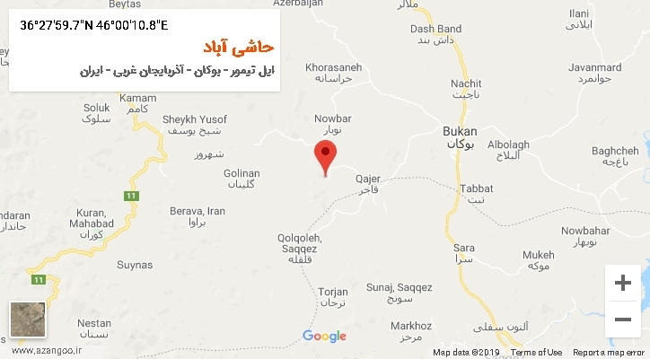 روستای حاشی آباد بر روی نقشه