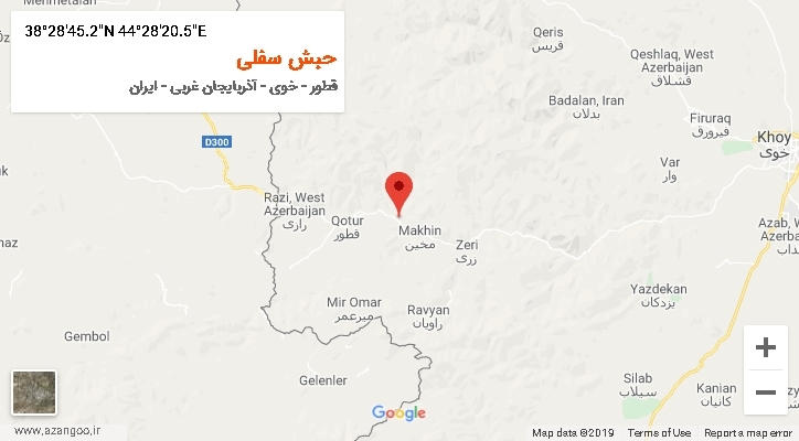 روستای حبش سفلی بر روی نقشه
