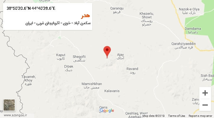 روستای هدر بر روی نقشه
