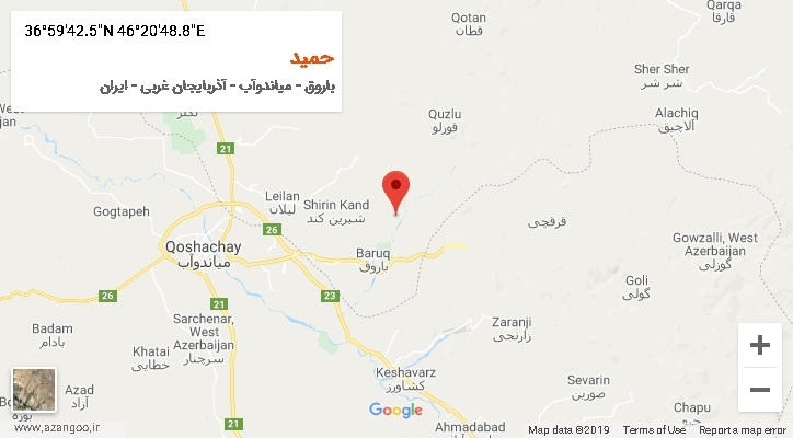 روستای حمید بر روی نقشه