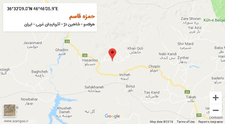 روستای حمزه قاسم بر روی نقشه
