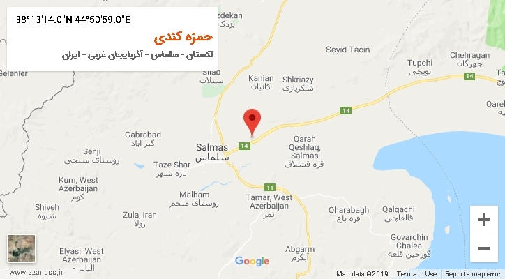 روستای حمزه کندی بر روی نقشه