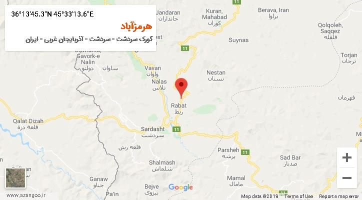 روستای هرمزآباد بر روی نقشه