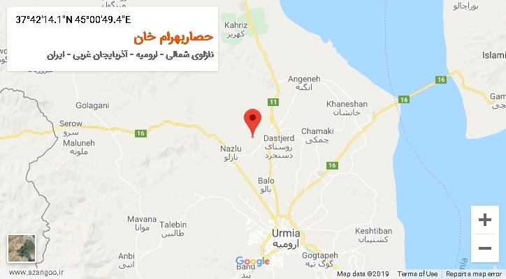 روستای حصاربهرام خان بر روی نقشه