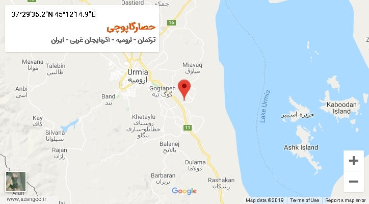 روستای حصارگاپوچی بر روی نقشه