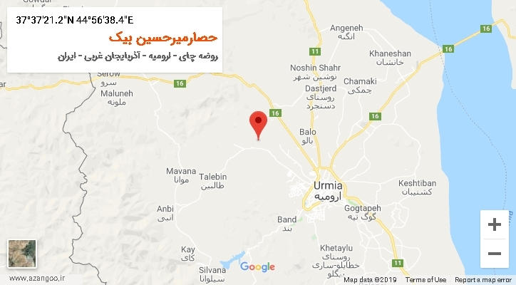 روستای حصارمیرحسین بیک بر روی نقشه