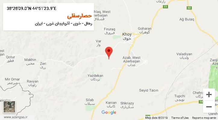روستای حصارسفلی بر روی نقشه
