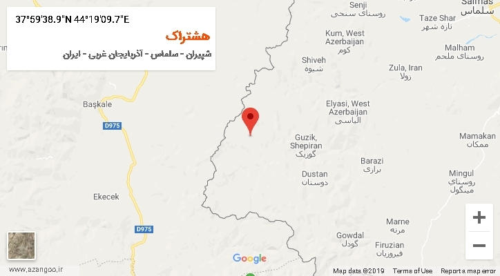 روستای هشتراک بر روی نقشه