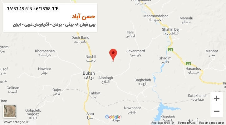 روستای حسن آباد بر روی نقشه