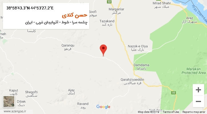 روستای حسن کندی بر روی نقشه