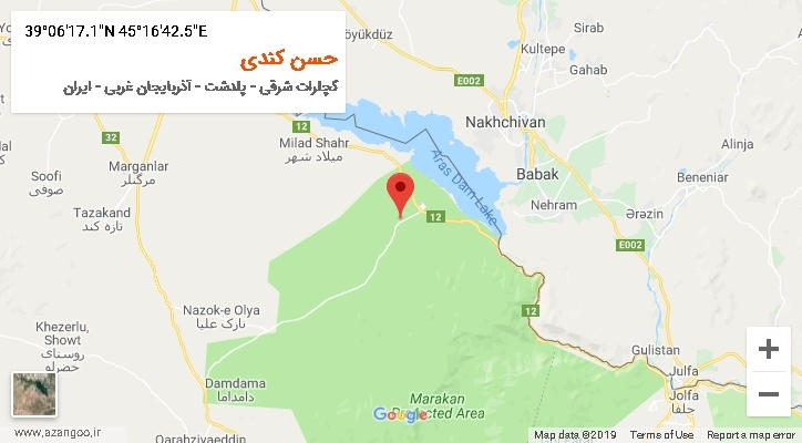 روستای حسن کندی بر روی نقشه