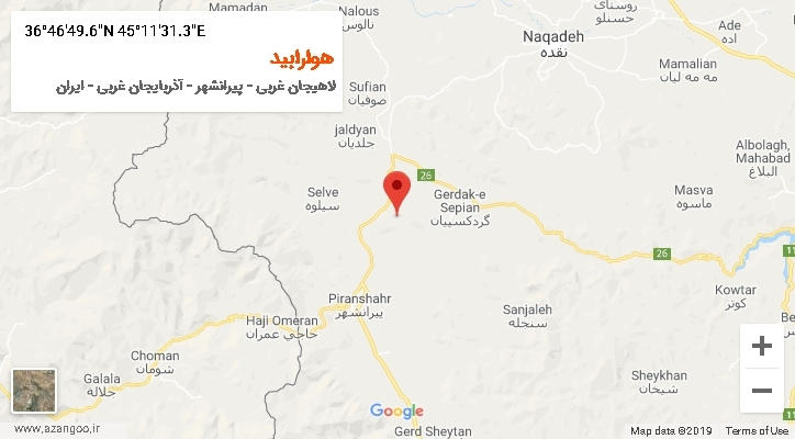 روستای هوارابید بر روی نقشه