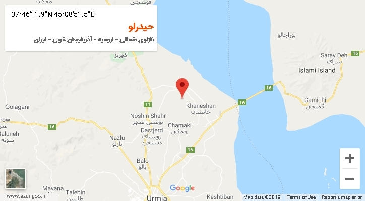 روستای حیدرلو بر روی نقشه