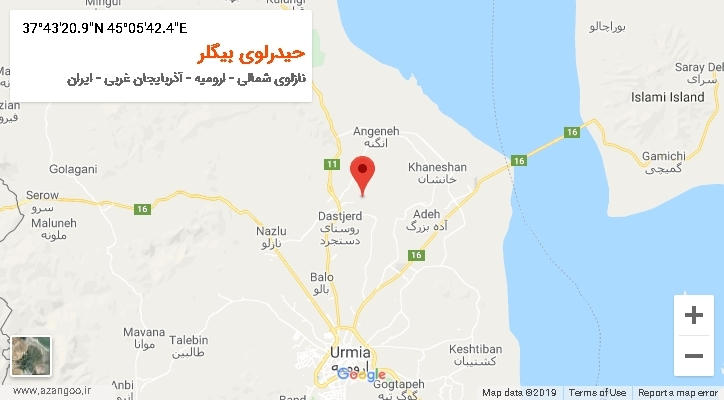 روستای حیدرلوی بیگلر بر روی نقشه