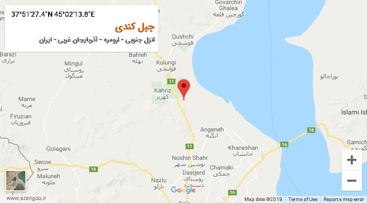 روستای جبل کندی بر روی نقشه