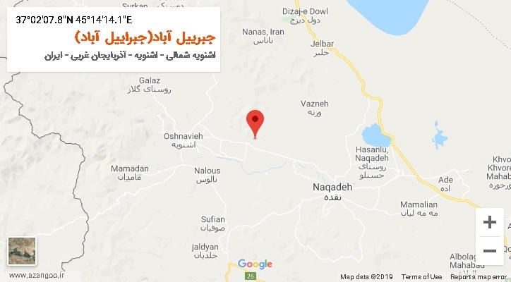 روستای جبرییل آباد(جبراییل آباد) بر روی نقشه