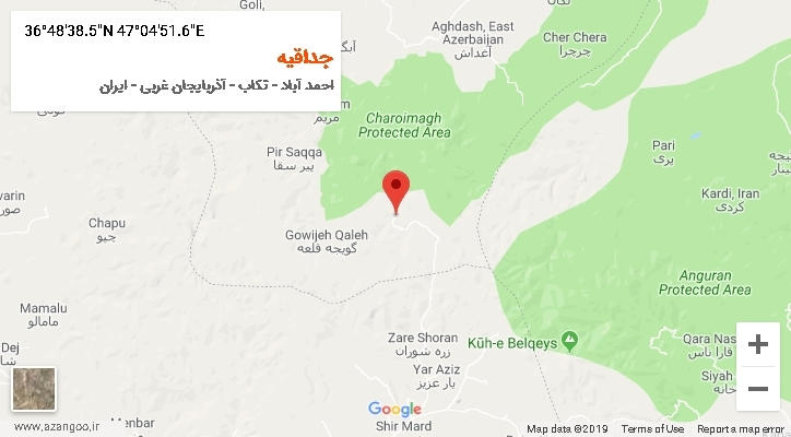روستای جداقیه بر روی نقشه