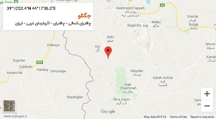 روستای جگنلو بر روی نقشه