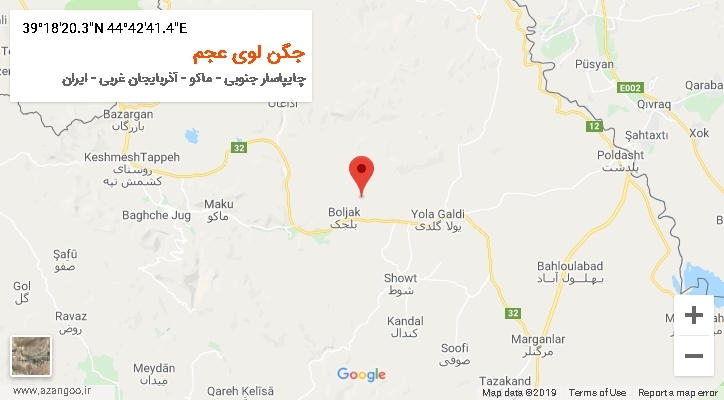 روستای جگن لوی عجم بر روی نقشه