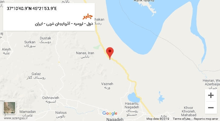 روستای جلبر بر روی نقشه