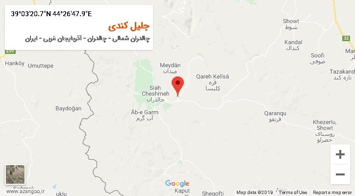 روستای جلیل کندی بر روی نقشه