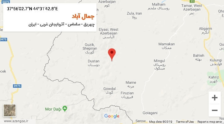 روستای جمال آباد بر روی نقشه