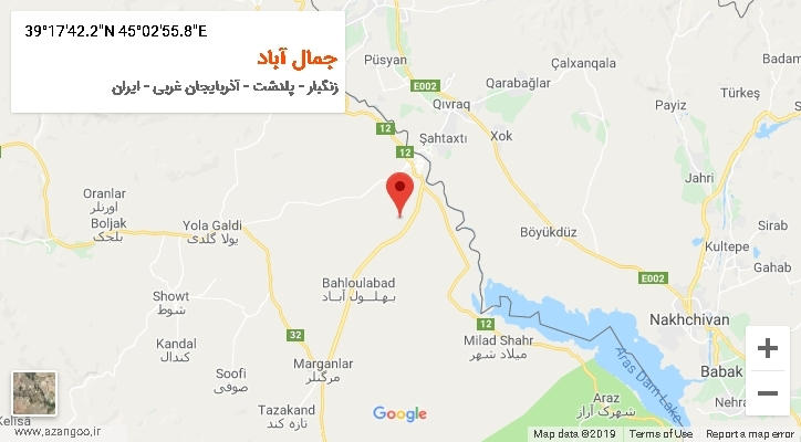 روستای جمال آباد بر روی نقشه