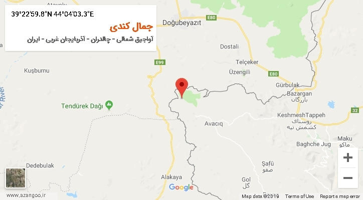 روستای جمال کندی بر روی نقشه