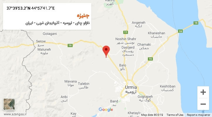 روستای جنیزه بر روی نقشه