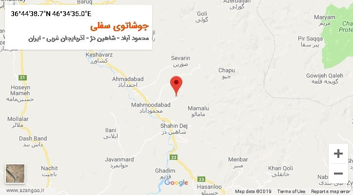 روستای جوشاتوی سفلی بر روی نقشه