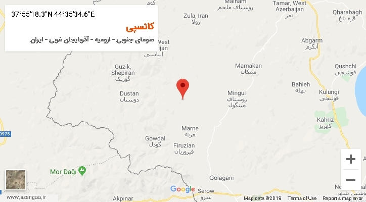 روستای کانسپی بر روی نقشه