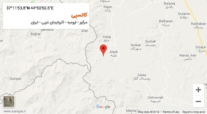 روستای کانسپی بر روی نقشه