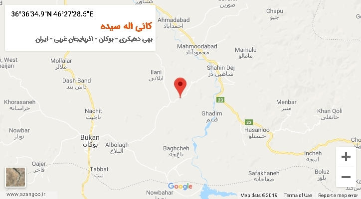 روستای کانی اله سیده بر روی نقشه
