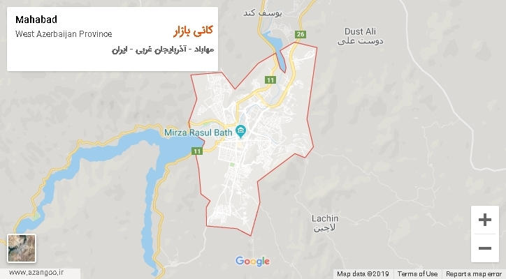 دهستان کانی بازار بر روی نقشه
