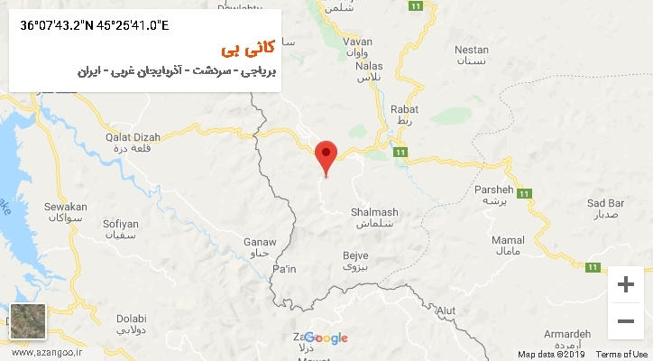 روستای کانی بی بر روی نقشه