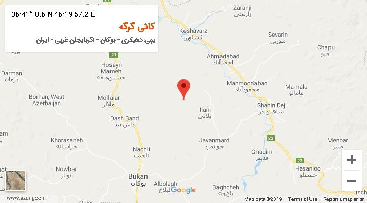 روستای کانی گرگه بر روی نقشه