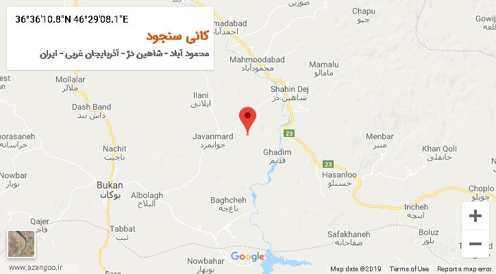 روستای کانی سنجود بر روی نقشه