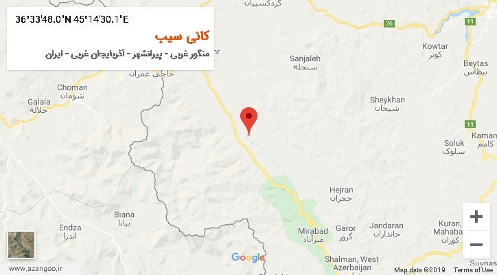 روستای کانی سیب بر روی نقشه