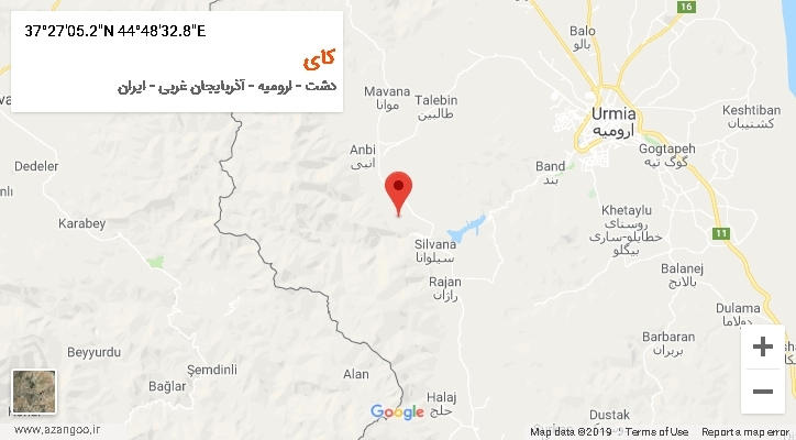 روستای کای بر روی نقشه