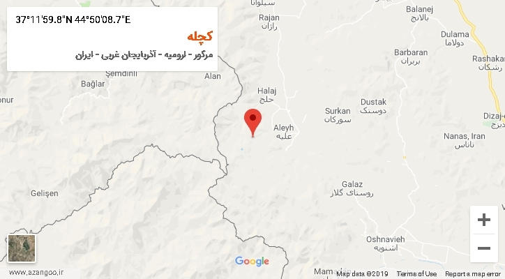 روستای کچله بر روی نقشه