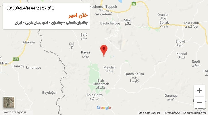 روستای خان امیر بر روی نقشه