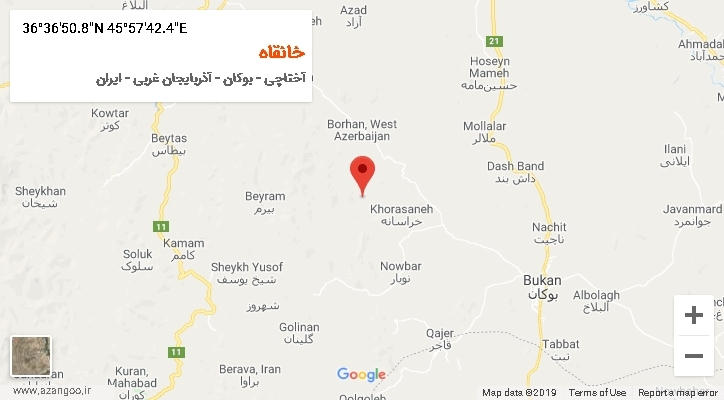 روستای خانقاه بر روی نقشه