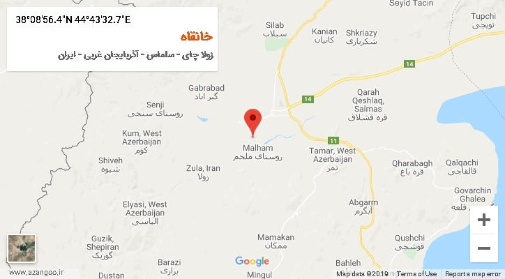 روستای خانقاه بر روی نقشه