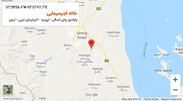 روستای خانه اجرسیمایی بر روی نقشه