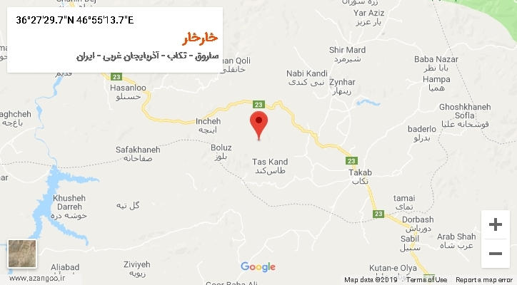 روستای خارخار بر روی نقشه